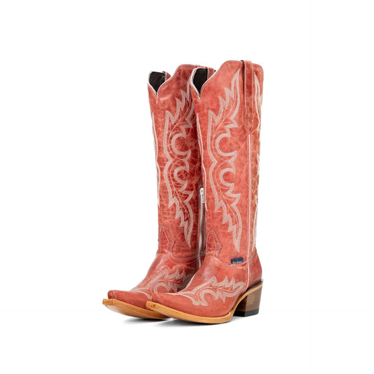 Rock'em Ladies Renata Tall Snip Toe Boot-Pastel Pink