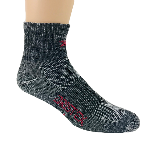 Dristex 365 Comfort Dry Quarter Sock - Black &amp; Natural Denim 2-Pack