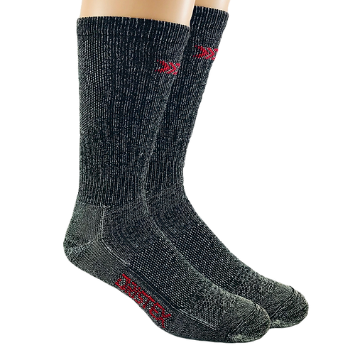 Dristex 365 Comfort Dry Crew Sock - Black &amp; Natural Denim 2-Pack
