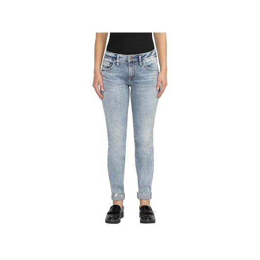 Silver Women's Boyfriend Mid Rise Slim Leg Jeans