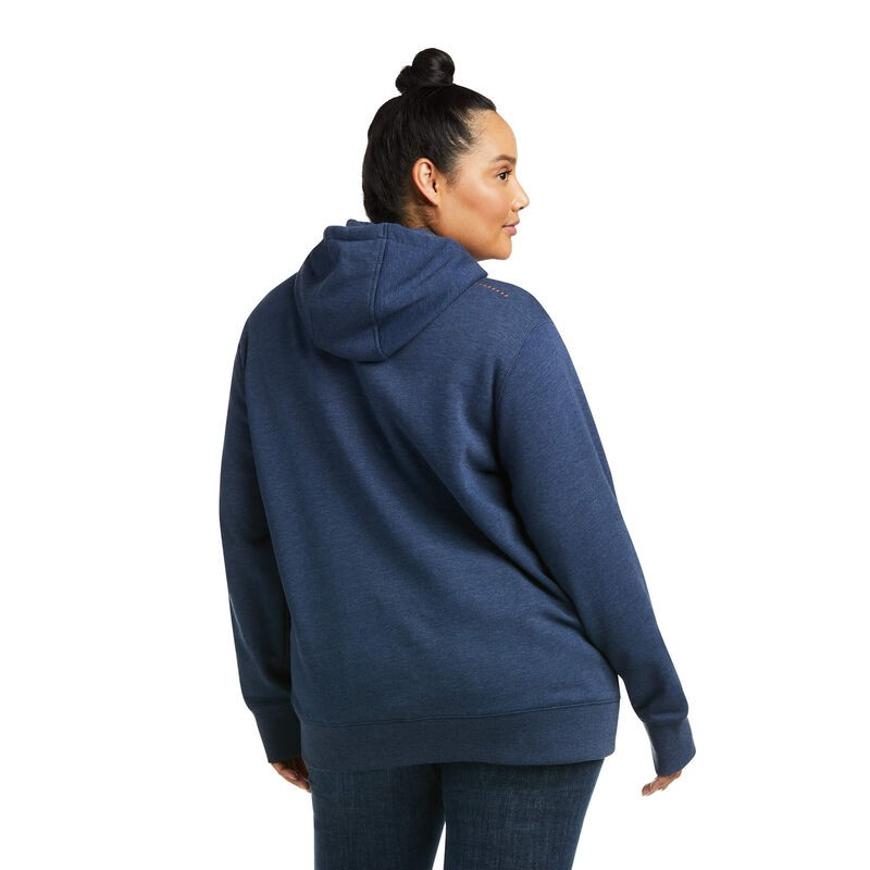 Ariat Women's Rebar Graphic Hoodie - Blue Indigo/Night Sky