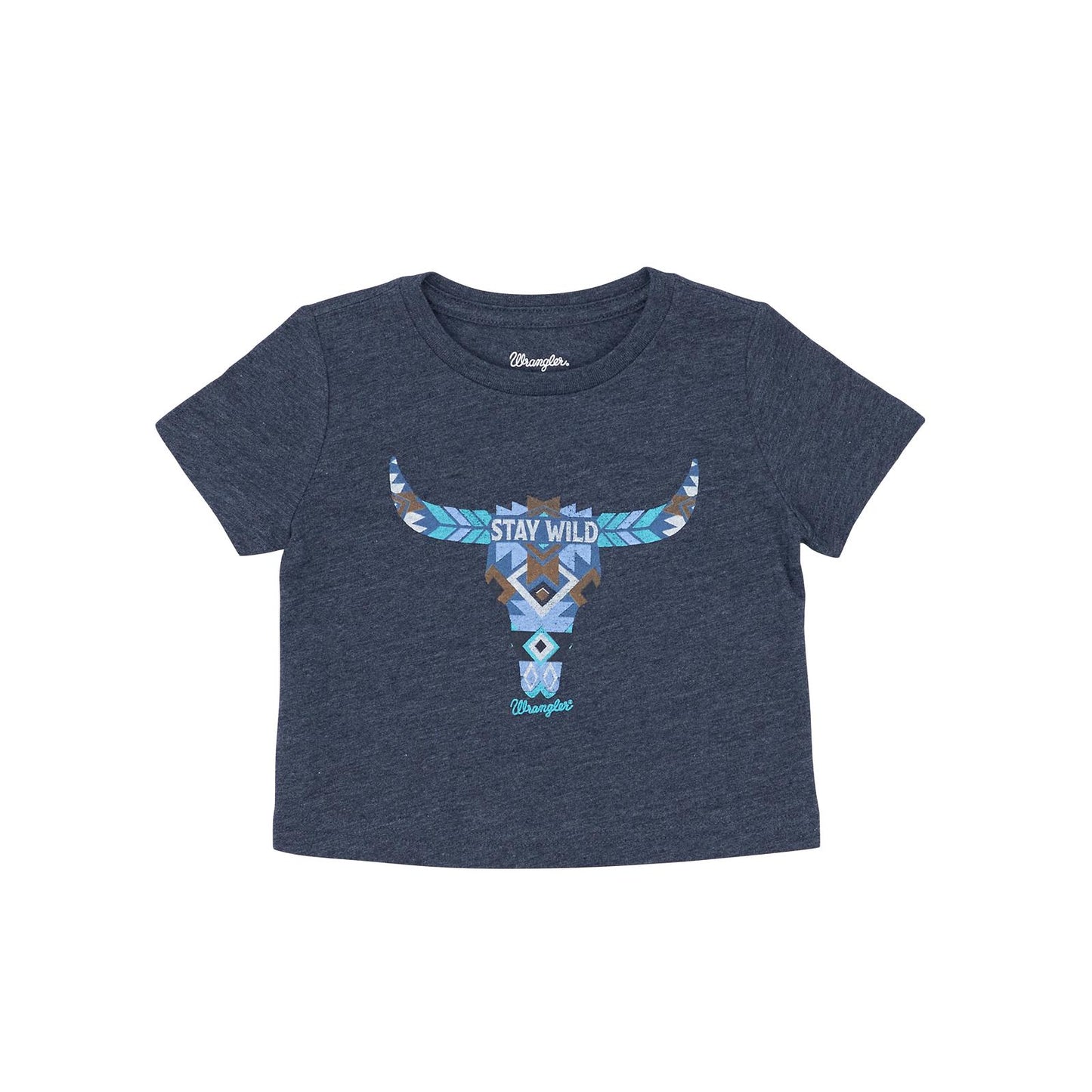 Wrangler Baby Boy Wrangler Graphic Short Sleeve Tee Shirt- Dark Sapphire Heather