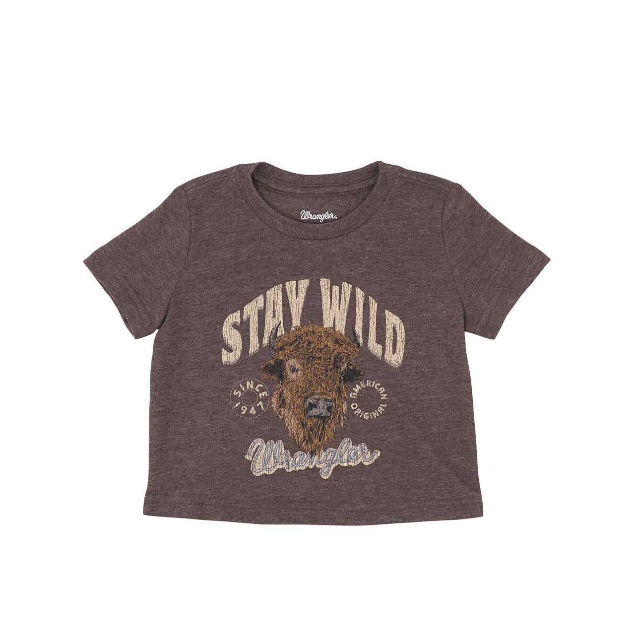 Wrangler Baby Boy Wrangler Graphic Short Sleeve Tee Shirt- Mole Heather