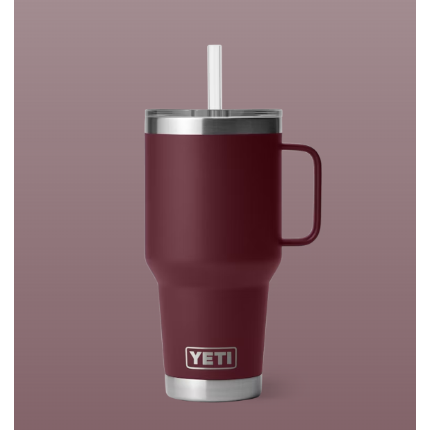 Yeti Rambler 1L Straw Mug - Wild Vine Red