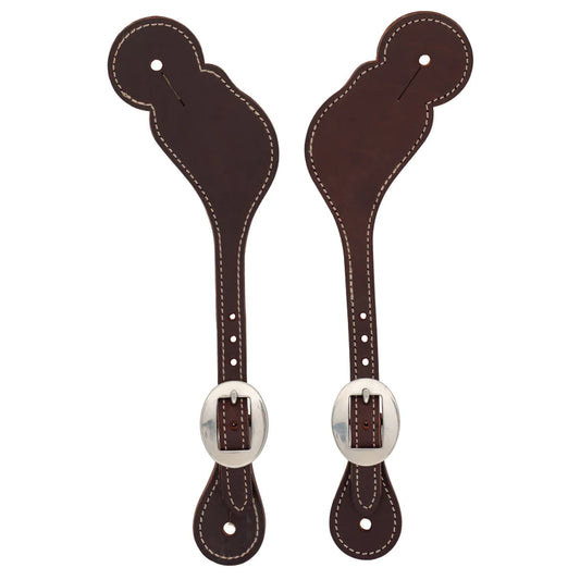 Weaver Burgundy Latigo Leather Spur Straps - Regular