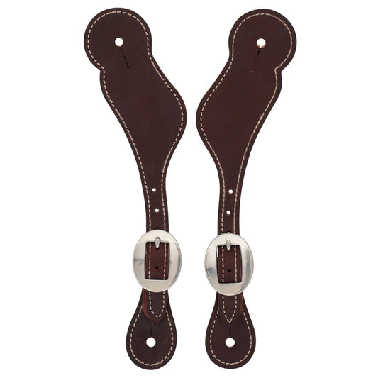 Weaver Burgundy Latigo Leather Spur Straps - Ladies