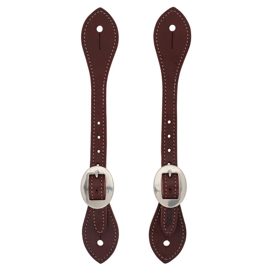 Weaver Burgundy Latigo Leather Spur Straps