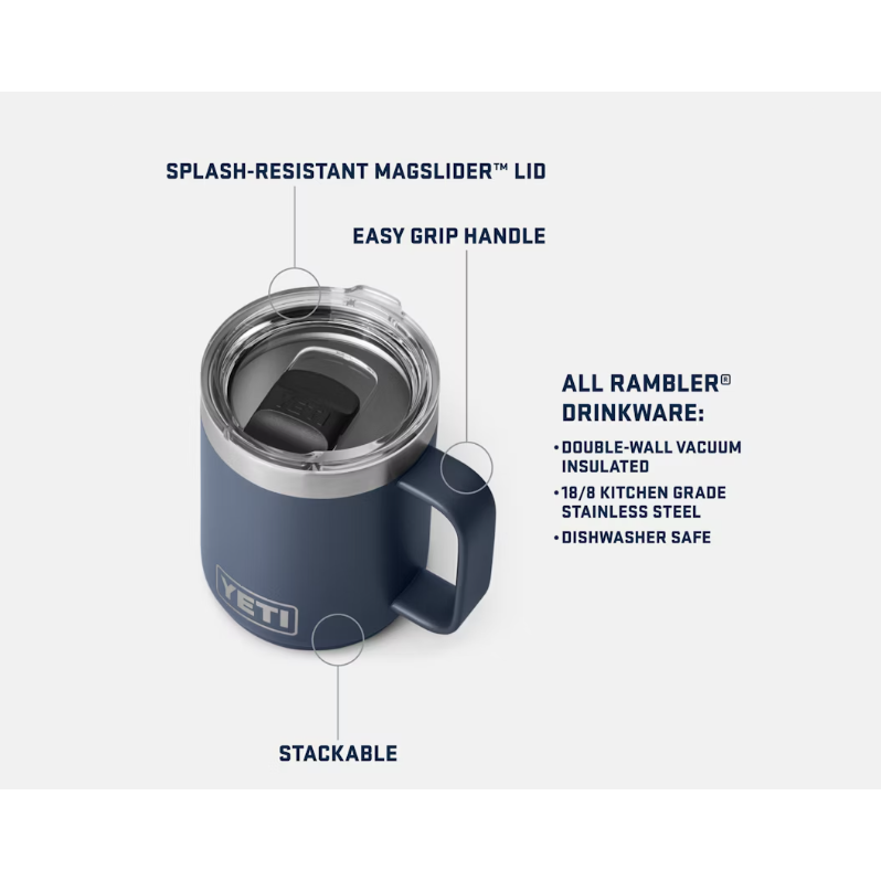 YETI Rambler 295 mL Stackable Mug with MagSlider Lid (steel)