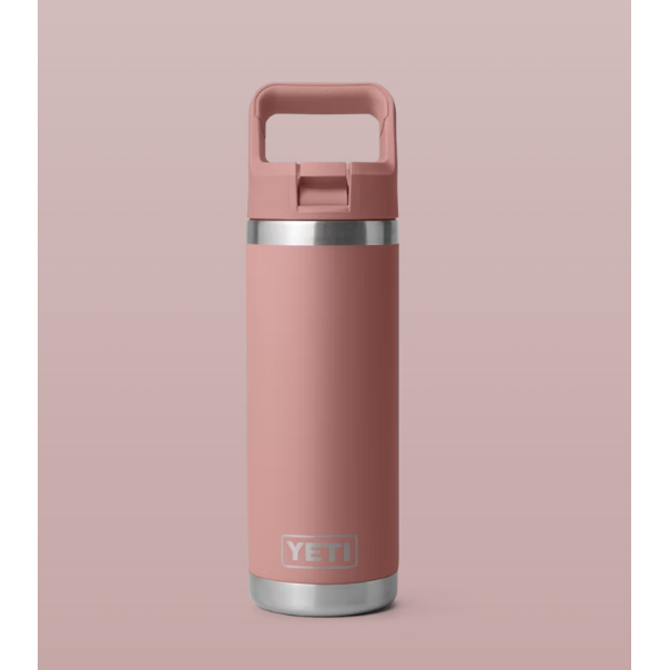 Yeti International Rambler 532ml Water Bottle w/Colour-Matched Straw Cap - Sandstone Pink