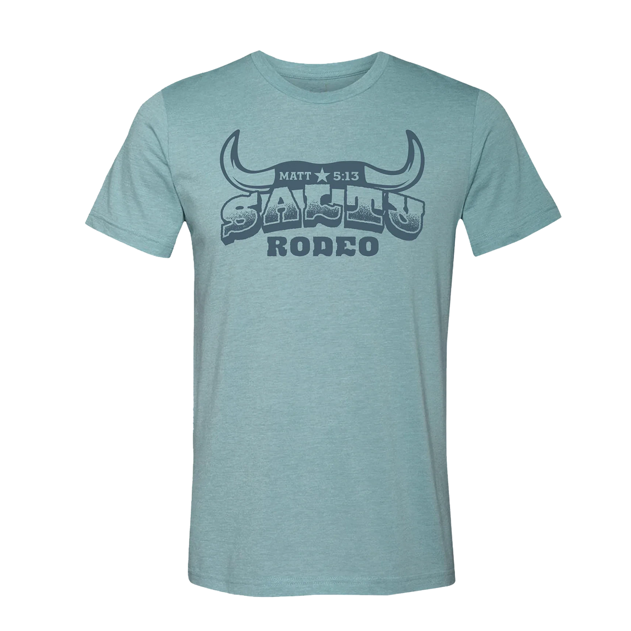 Salty Rodeo Company Tee ShIrt-BLUE HORNS