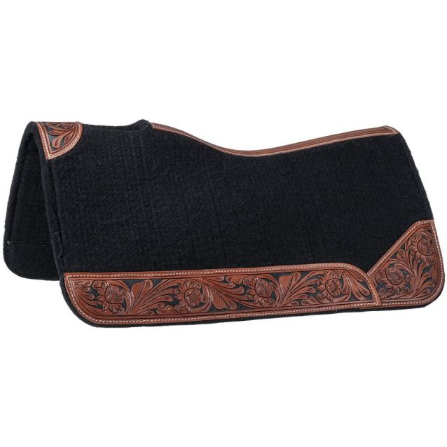 Tough 1 Dakota Felt Saddle Pad - Medium Oil/Black