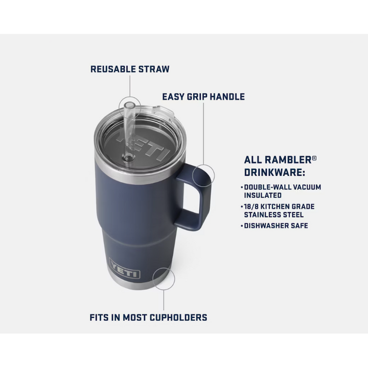 YETI Rambler 739 mL Straw Mug with Straw Lid