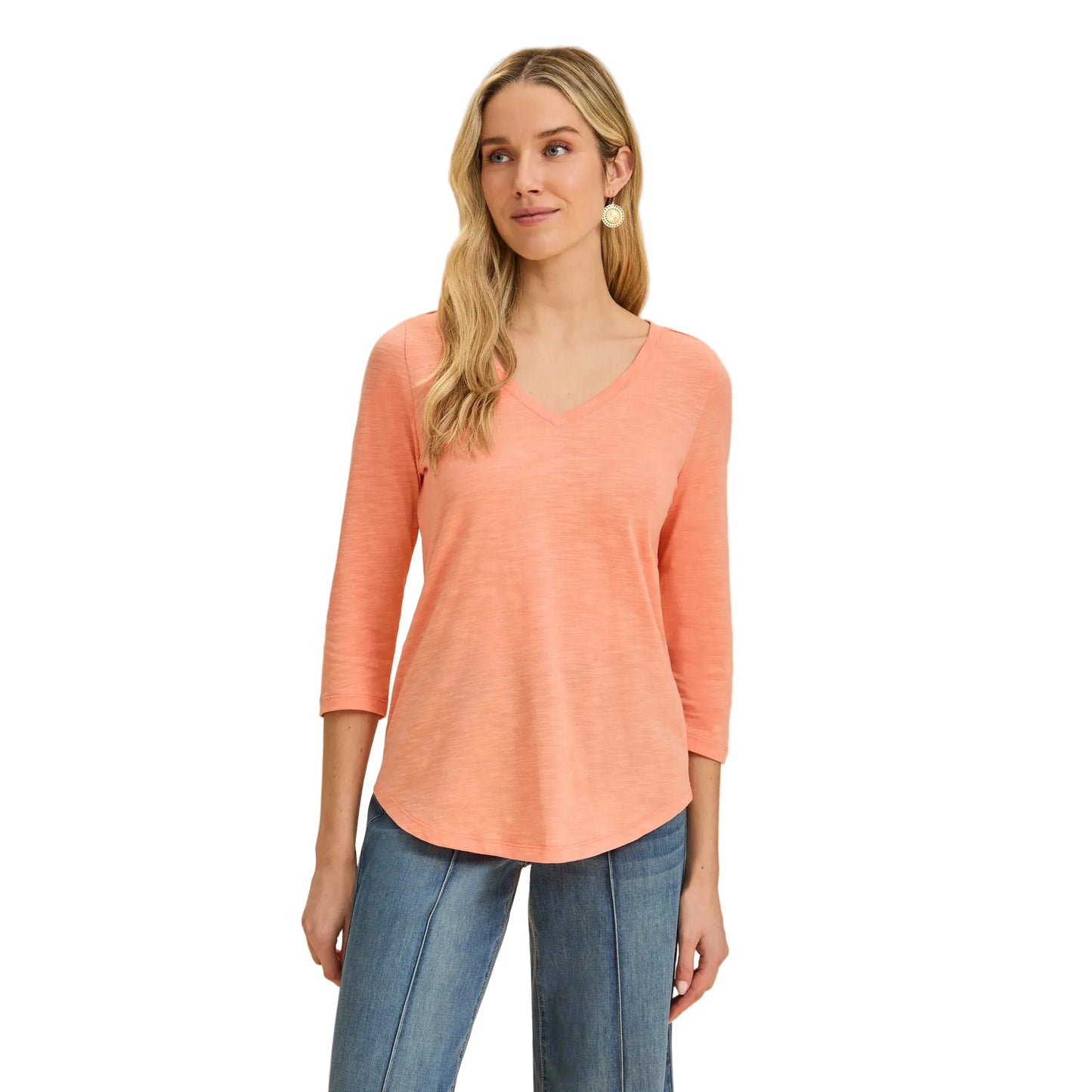 FDJ Women's 3/4 Sleeve V-Neck Top - Multiple Colours - Irvine Tack & Western Wear