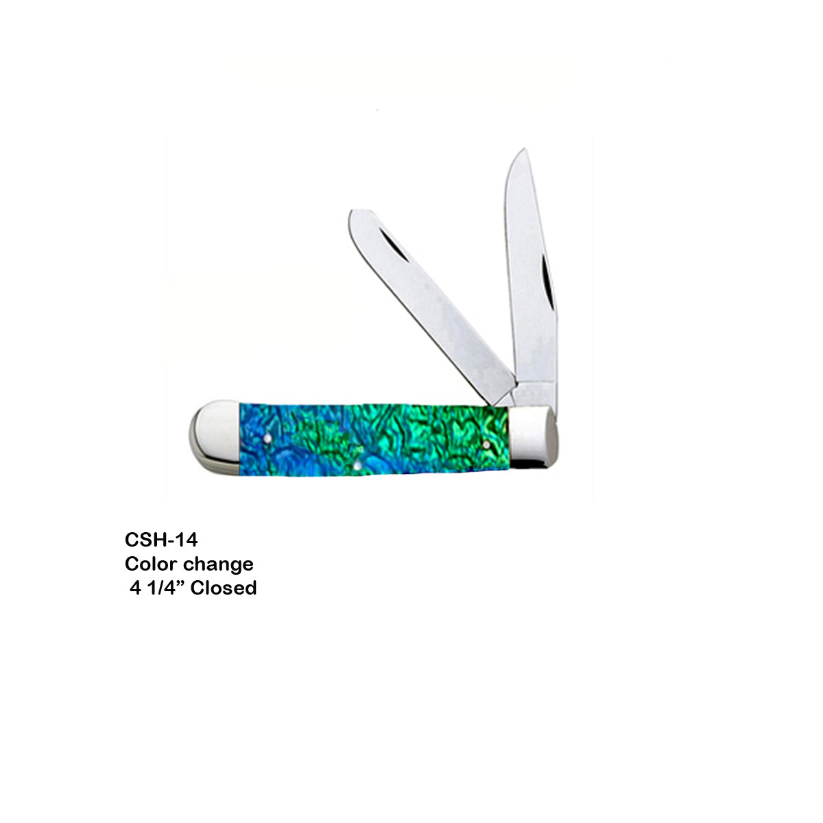 Circle SH Trapper Folding Knife -Morph Blue/Green