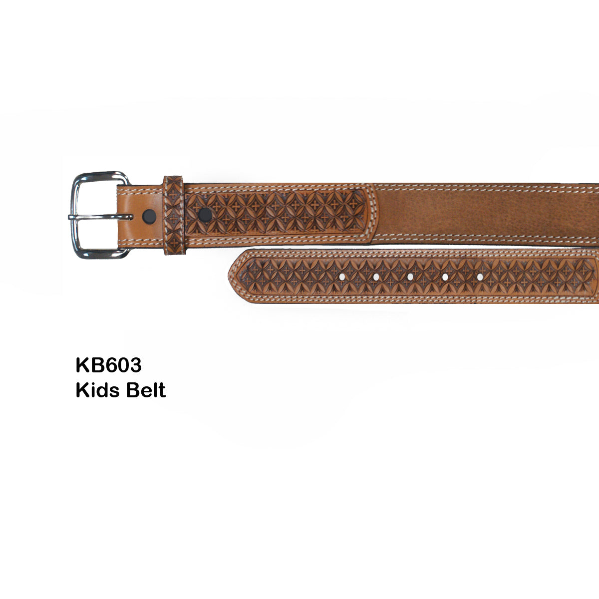 Ranger Belt Co. Kid's Snow Flake Stamped Billet Belt - Tan