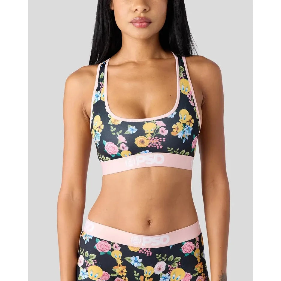PSD Undergarments Women's Tweeted Tapestry Sports Bra - Multicolours