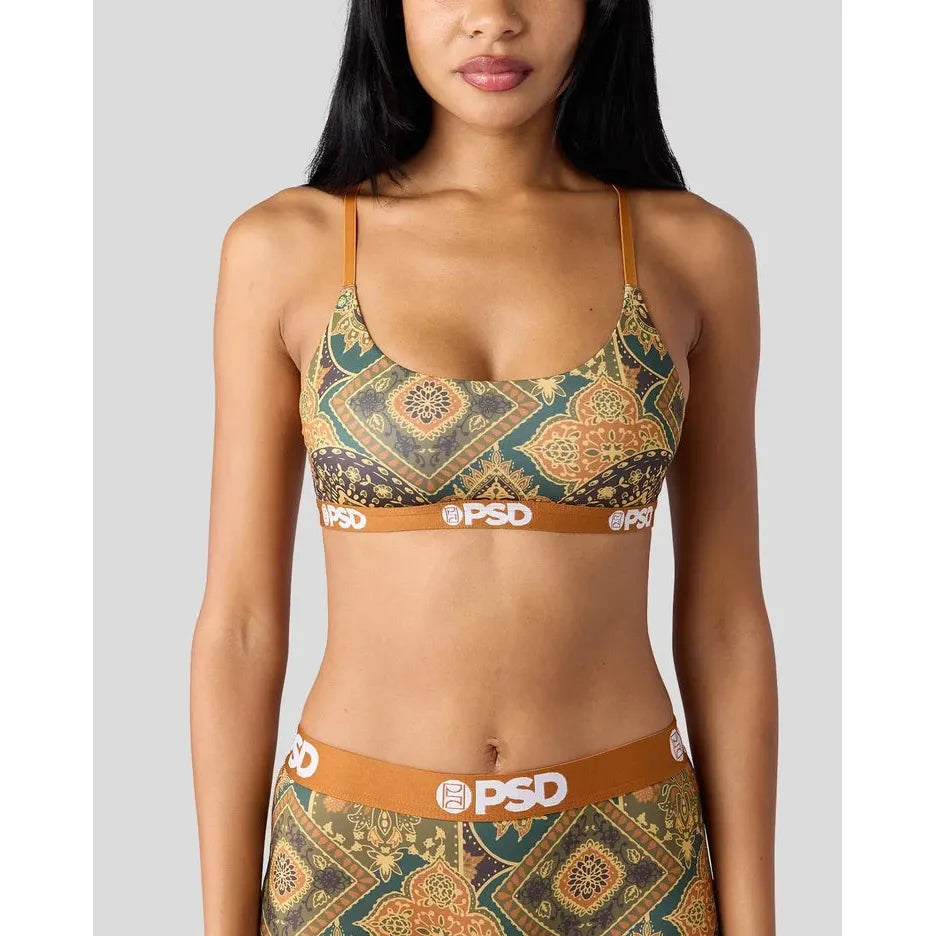 PSD Underwear Women's Hooey Prairie Scarf Scoop Bralette - Multicolour