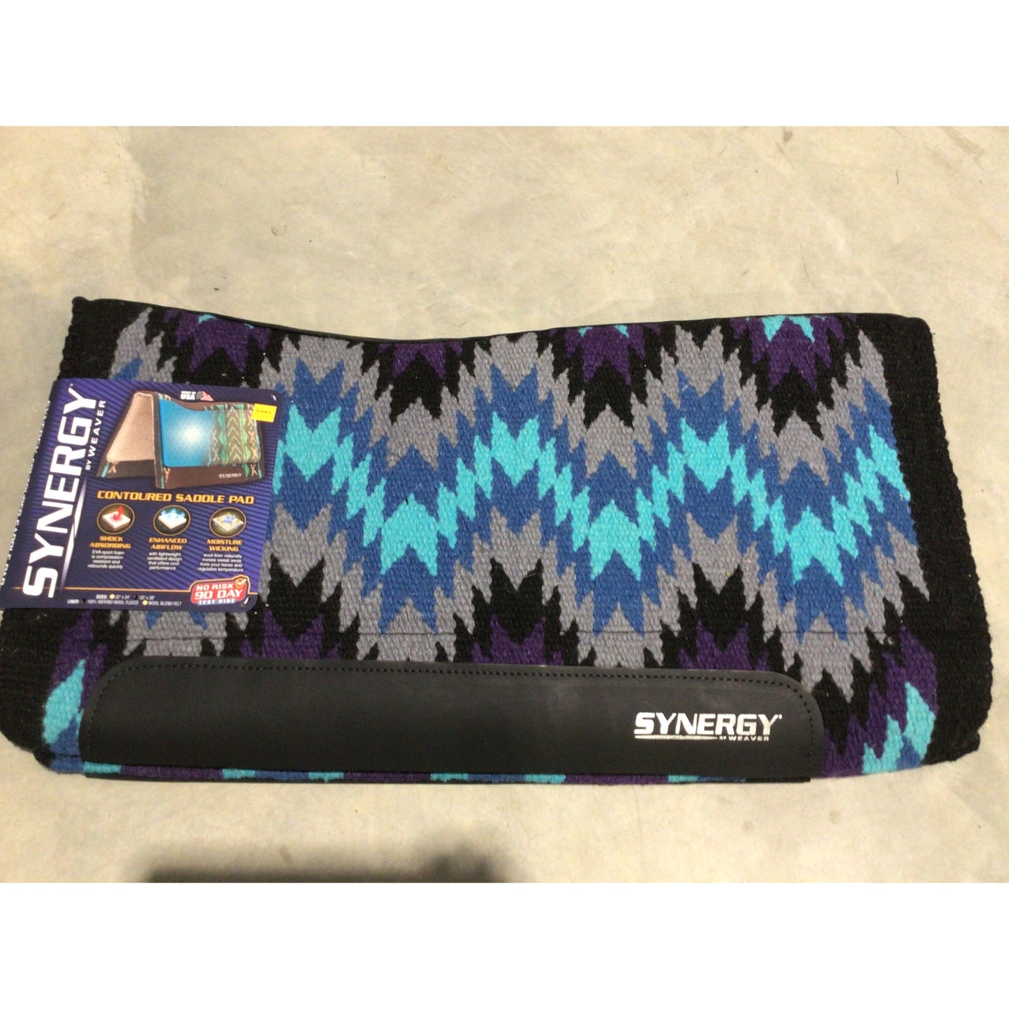 Weaver Synergy Contoured Performance Saddle Pad w/Merino Fleece - 33x38