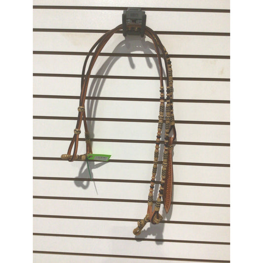 Irvine's Romal Reins Leather & Rawhide w/ Black Accents - Medium Oil