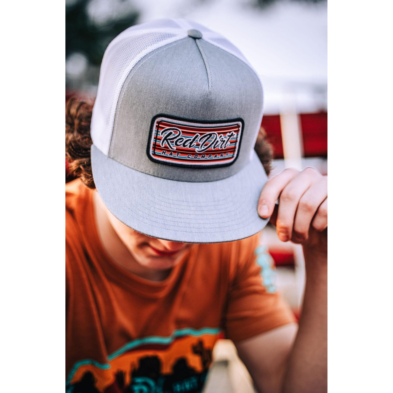 Red Dirt Hat CoSerape 2023-Heather Grey/White