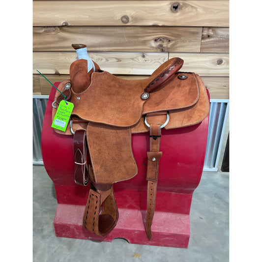 Irvine 16" Team Roping Saddle-R/O Buckstitch
