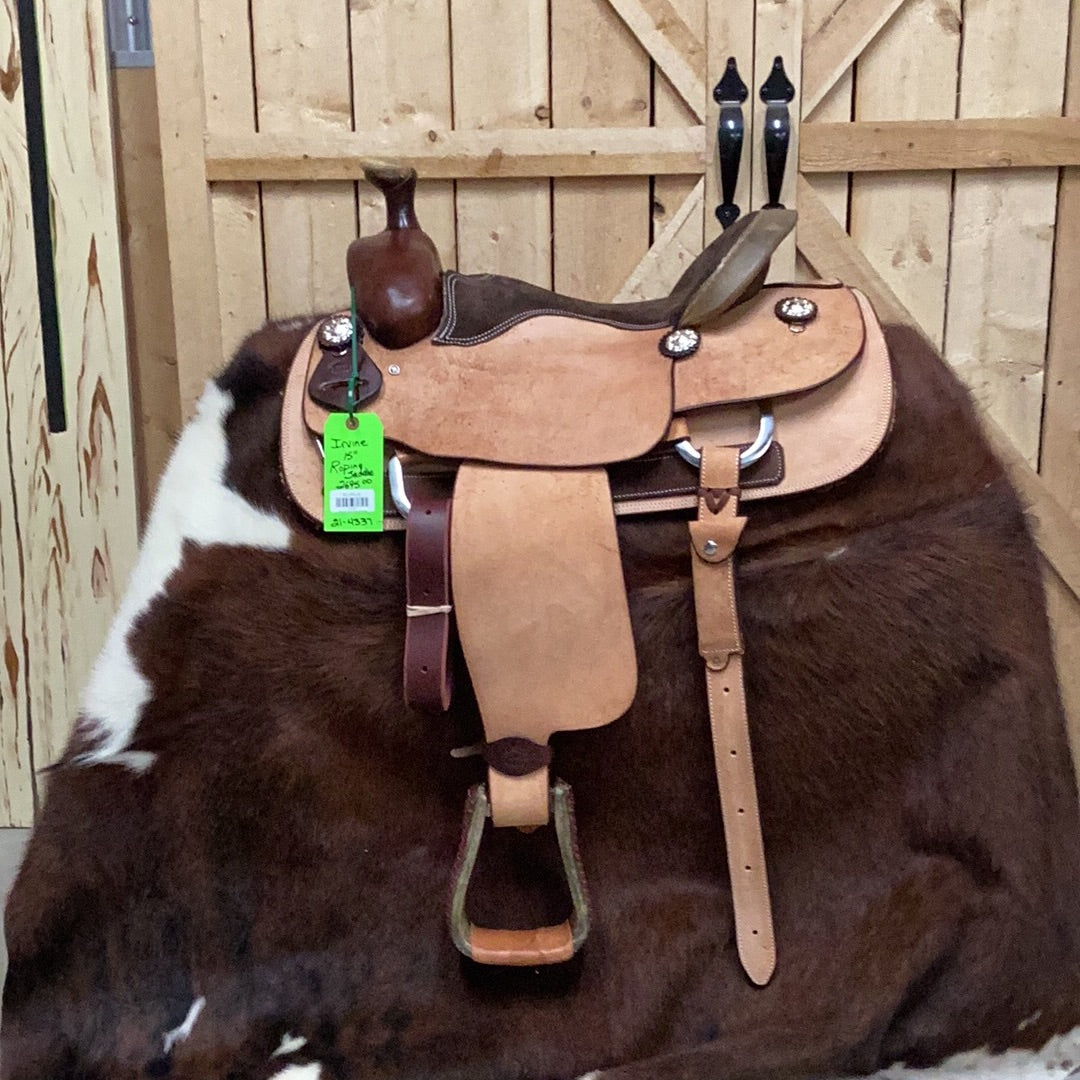 Irvine 15" Team Roping Saddle