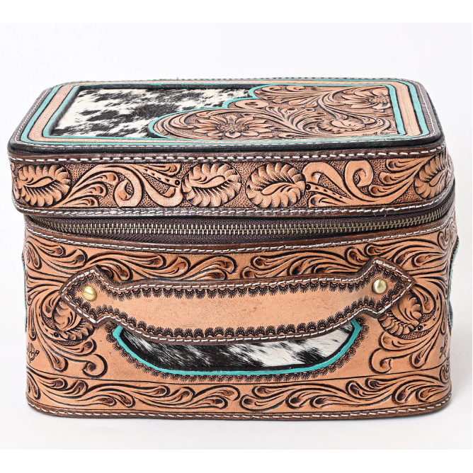 American Darling Hair-On Jewelry Case w/ Tooling