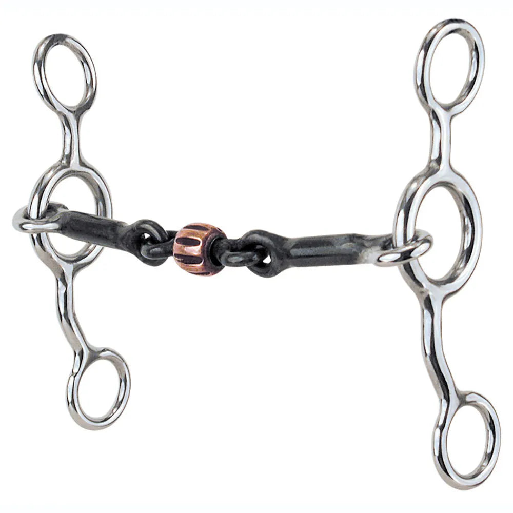 Reinsman Stage B Jr Cowhorse Snaffle Bit - 3pc Copper Roller