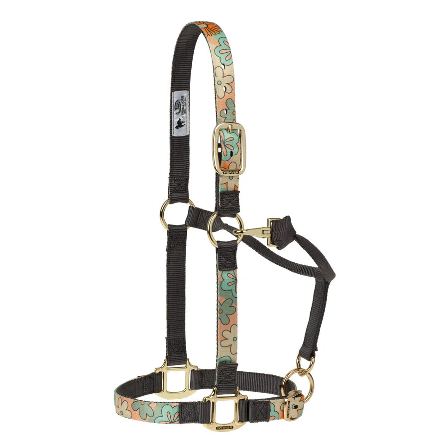 Weaver Leather Nylon Adjustable Chin and Throat Snap Horse Halter-1" - Irvine Tack &amp; Western Wear