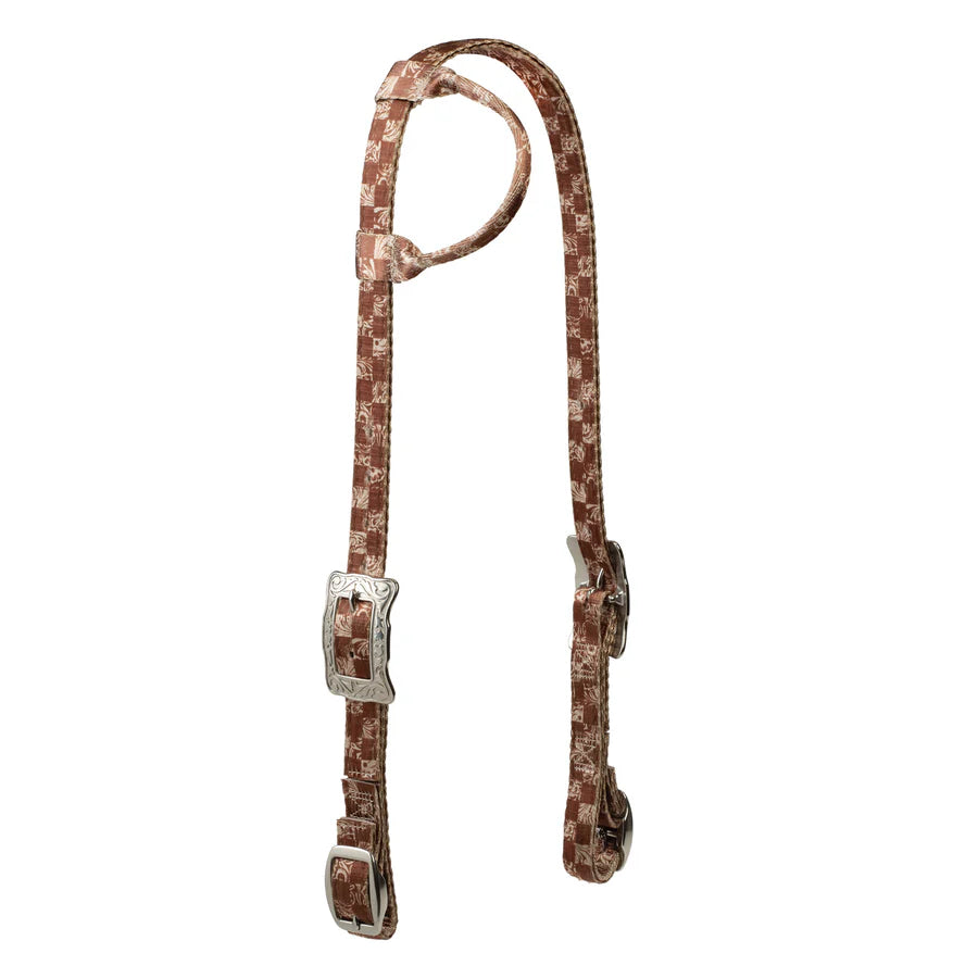 Weaver Patterened Poly Headstall-Sliding Ear
