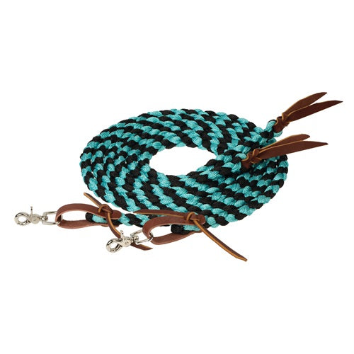 Weaver 1/2" x 8" Braided Split Rein - Assorted Colours