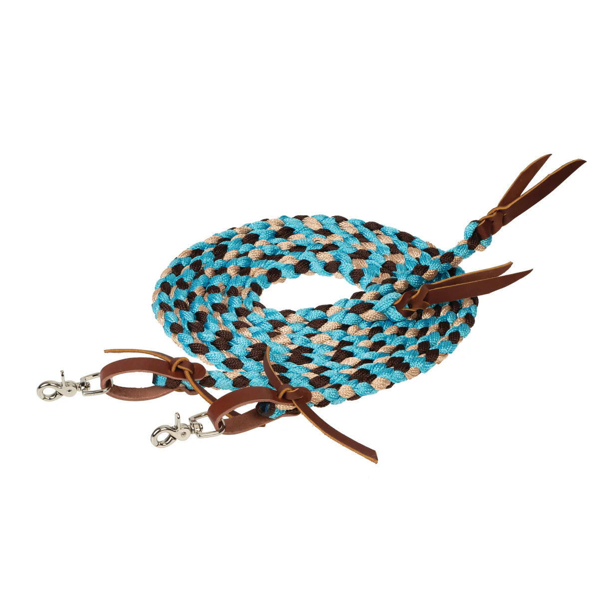 Weaver 1/2" x 8" Braided Split Rein - Assorted Colours