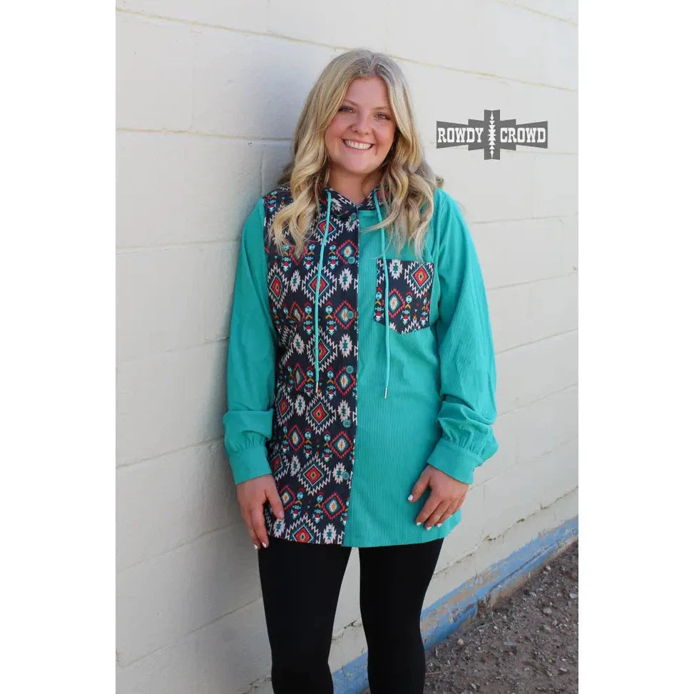 Rowdy Crowd Women's Gaucho Jacket - Teal