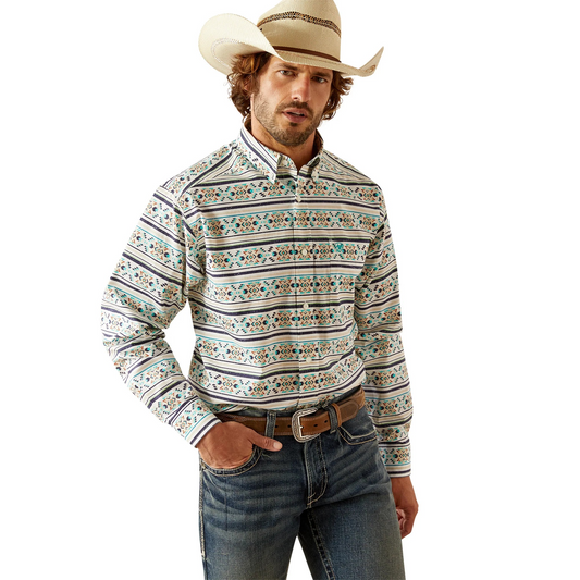 Ariat Men's Long Sleeve Judge Classic Fit Shirt - Teal
