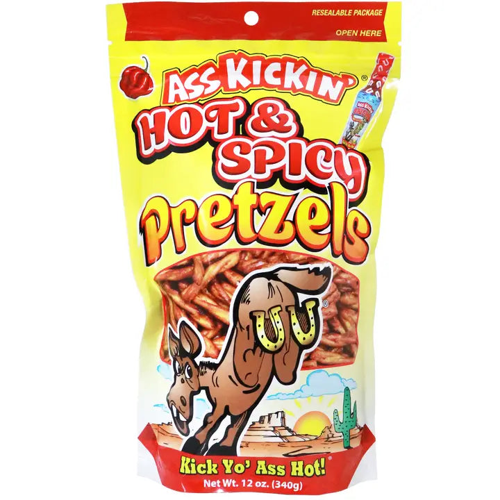 Southwest Specialty Ass Kickin Hot &amp; Spicy Pretzels-12 oz