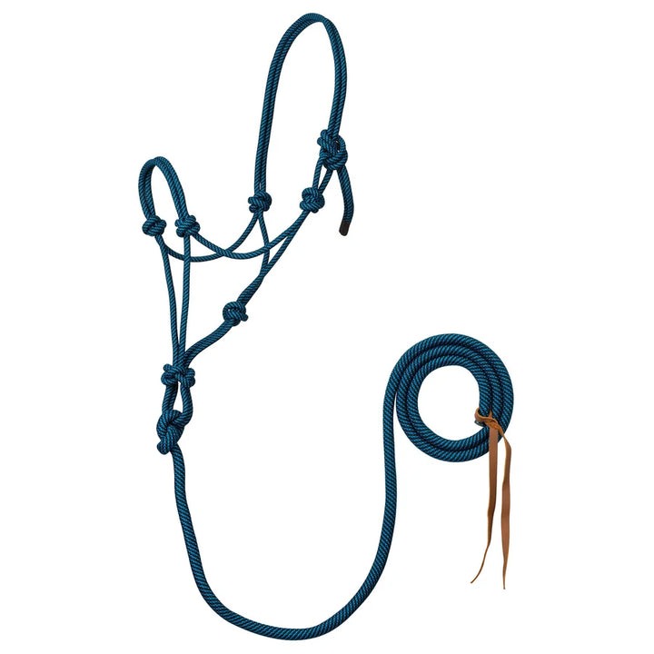 Weaver  5/16" Rope Halter with Attached Lead- Multiple Colours