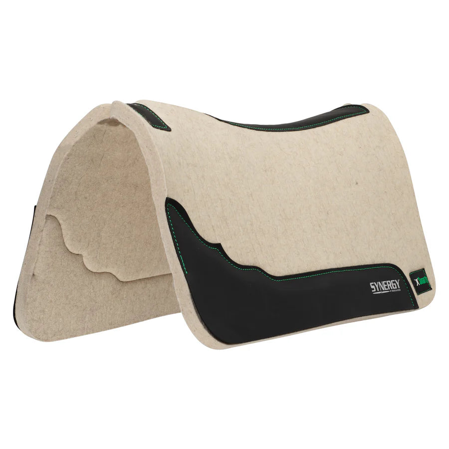 Weaver Synergy 1 1/4" Contoured Steam Pressed 100% Merino Wool Felt Performance Saddle Pad