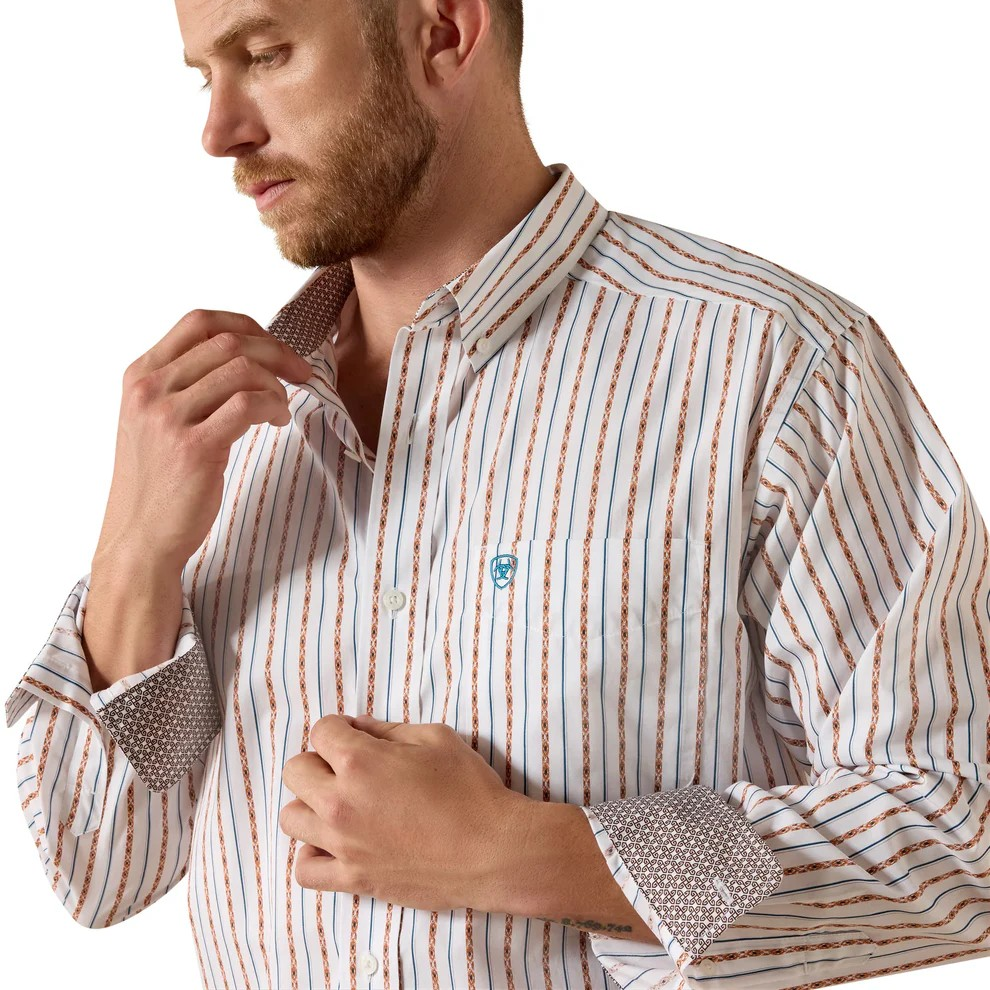 Ariat Men's WF Augustine Long Sleeve Shirt - White