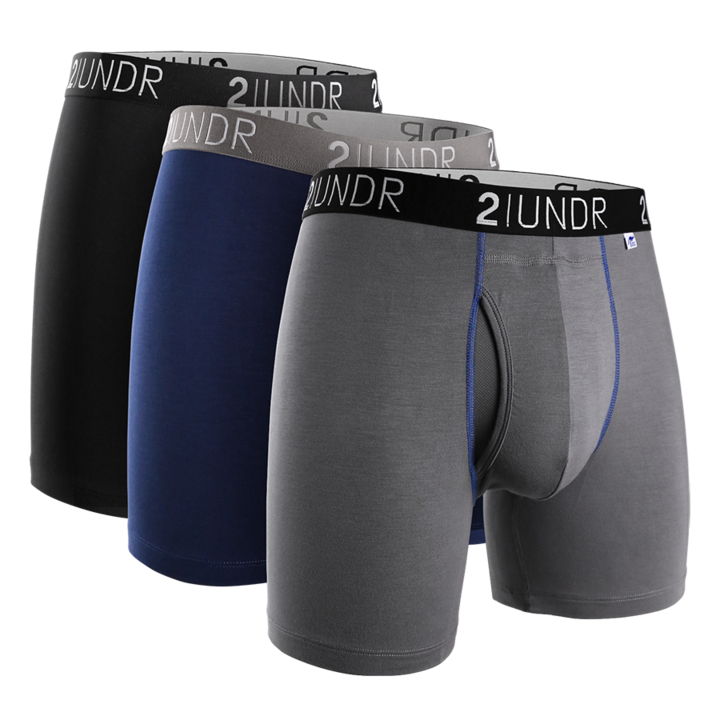 2UNDR Men's 3-Pack Swing Shift Boxer Briefs - Solids