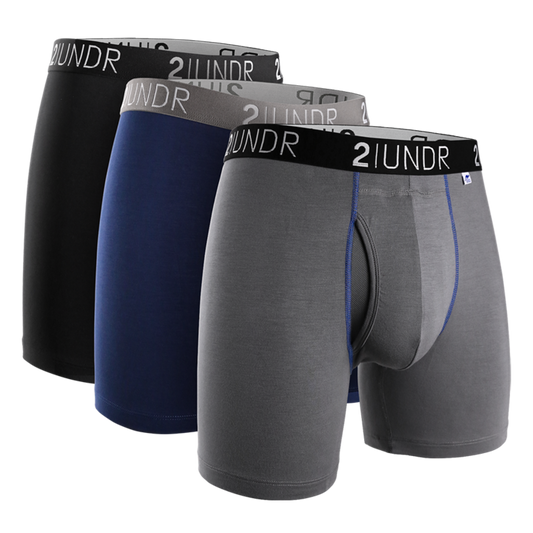 2UNDR Men's 3-Pack Swing Shift Boxer Briefs - Solids