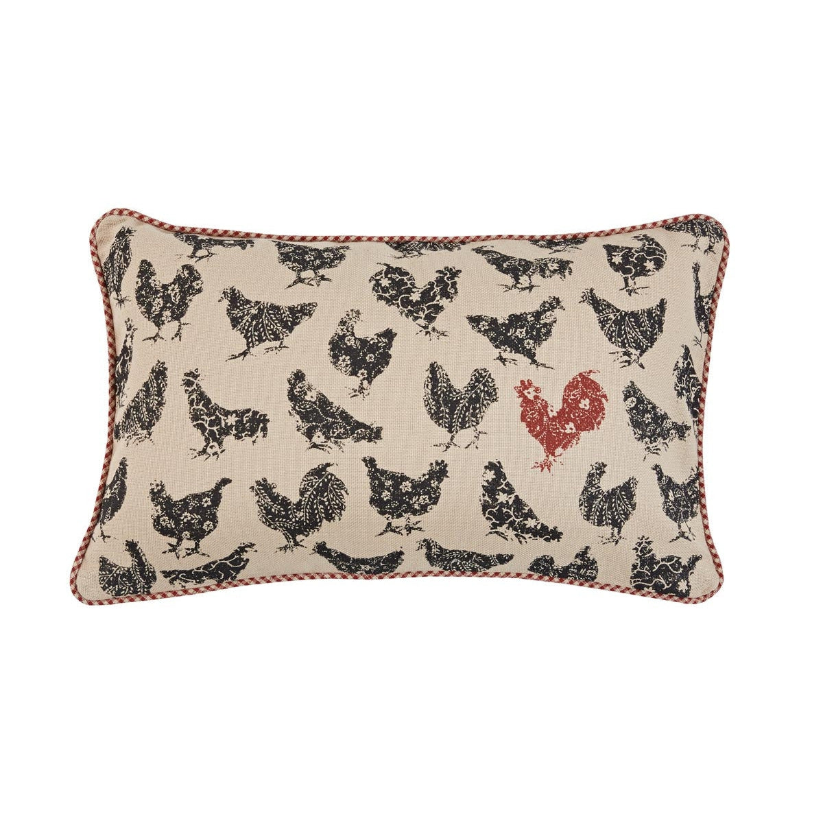 Hen Pecked Print 12" x 20" Pillow Polyester