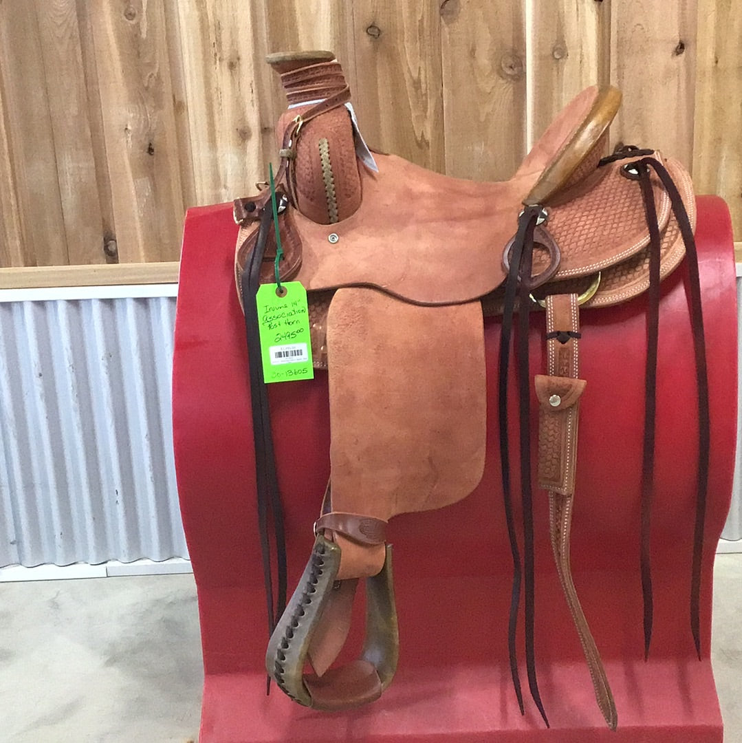 Irvine 14"   Association Ranch  Saddle - Post Horn