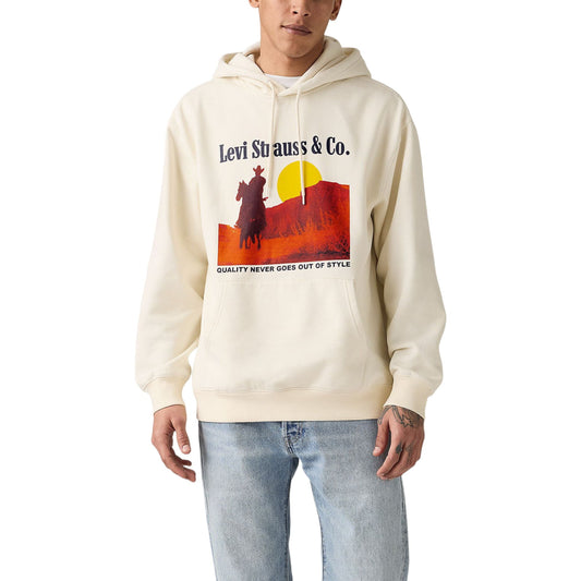 Levi Men's Graphic Relaxed Fit Hoodie- Archival Western