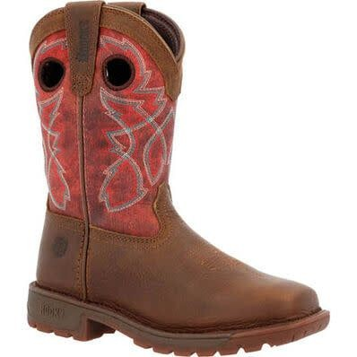 **Rocky Kids Brown 8" Western Boot