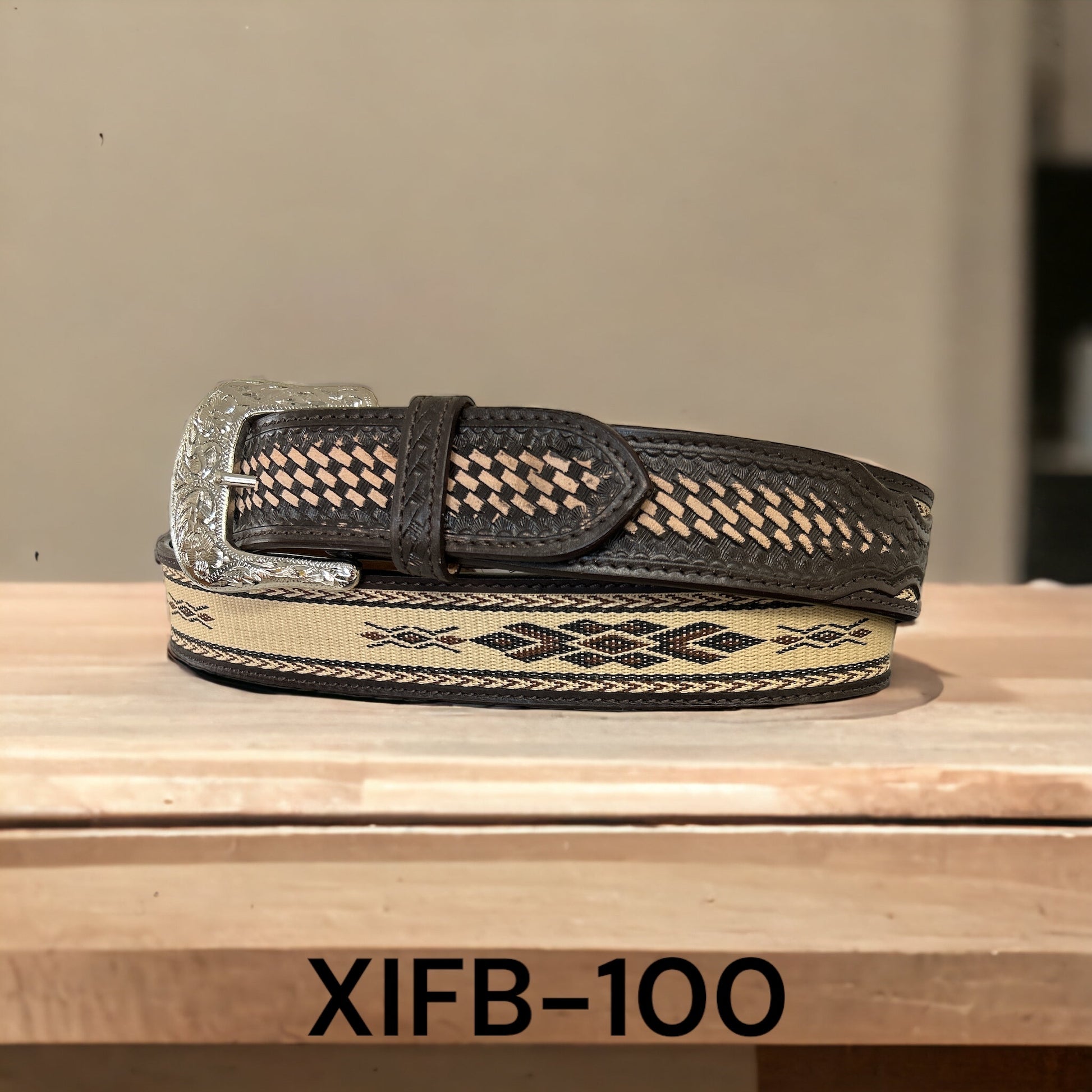 Twisted X Men's Hitchcloth Center Basketweave Belt - Earth Tone - Irvine Tack & Western Wear