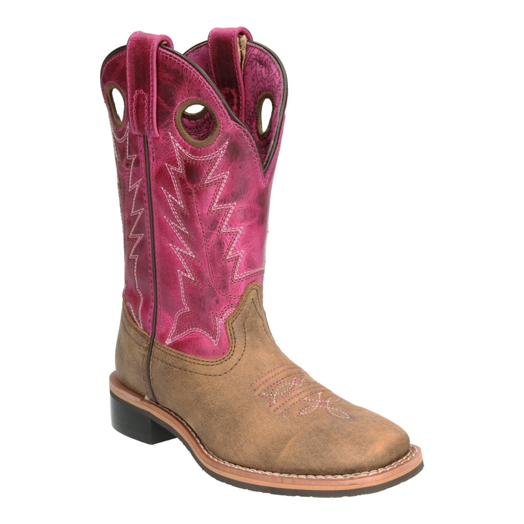 Boulet Brown Distress/Pink Boot - Kid's