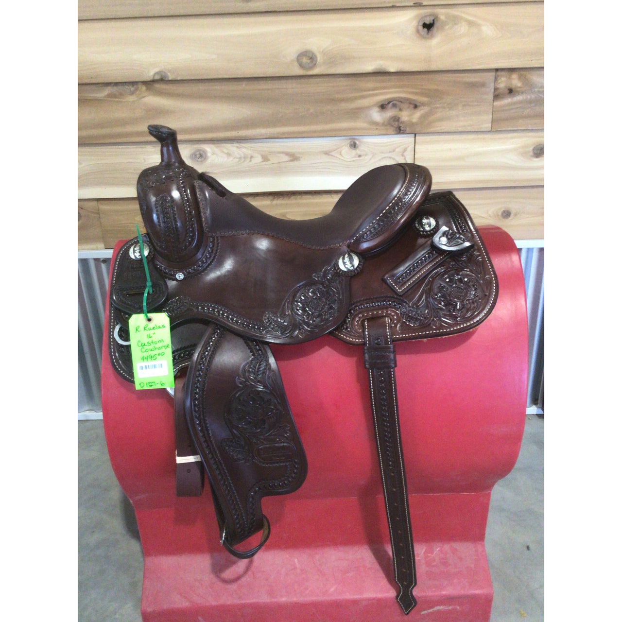 R. Ruelas 16" Custom Cowhorse Saddle