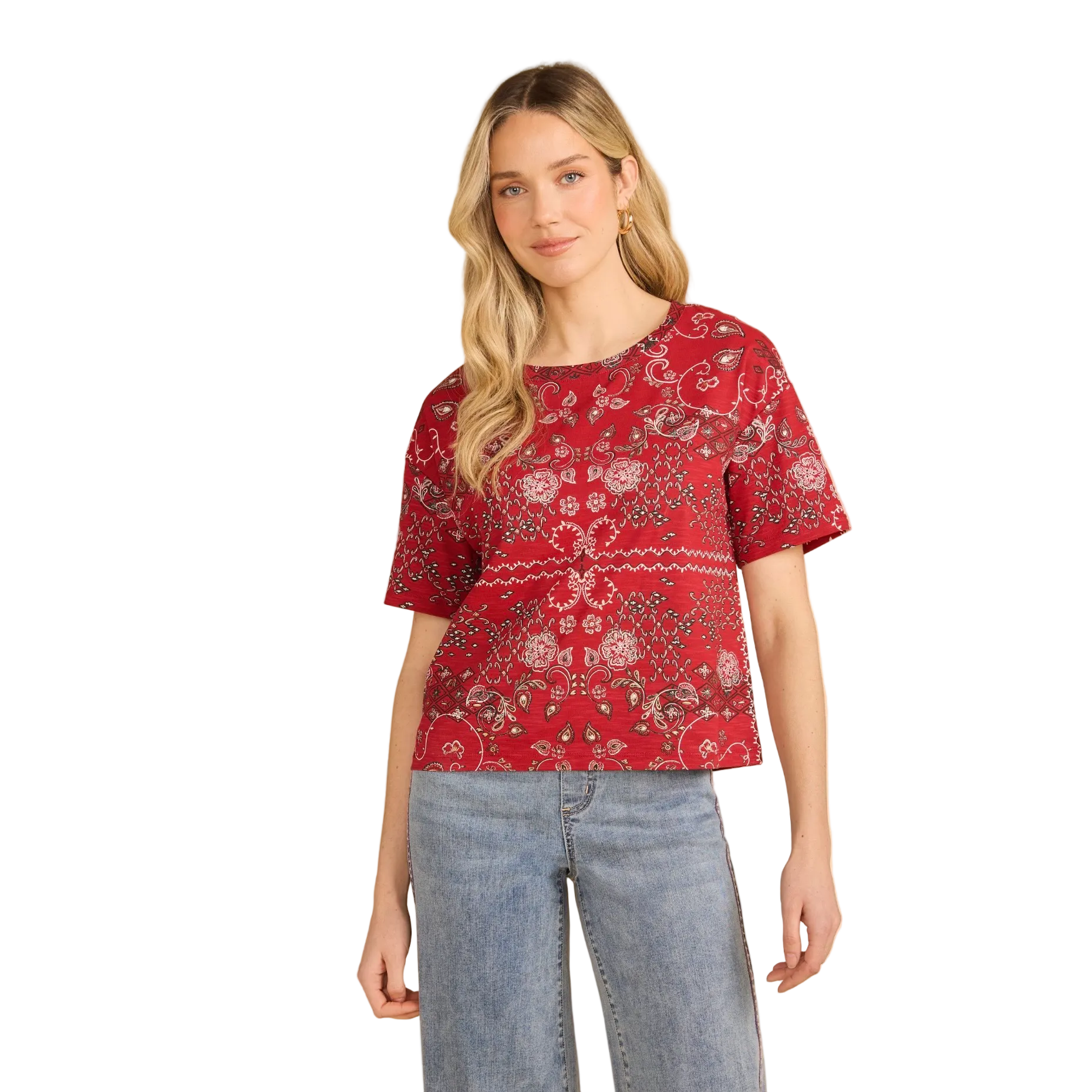 FDJ Women's Short Sleeve Embellished Top - Multiple Colours - Irvine Tack & Western Wear