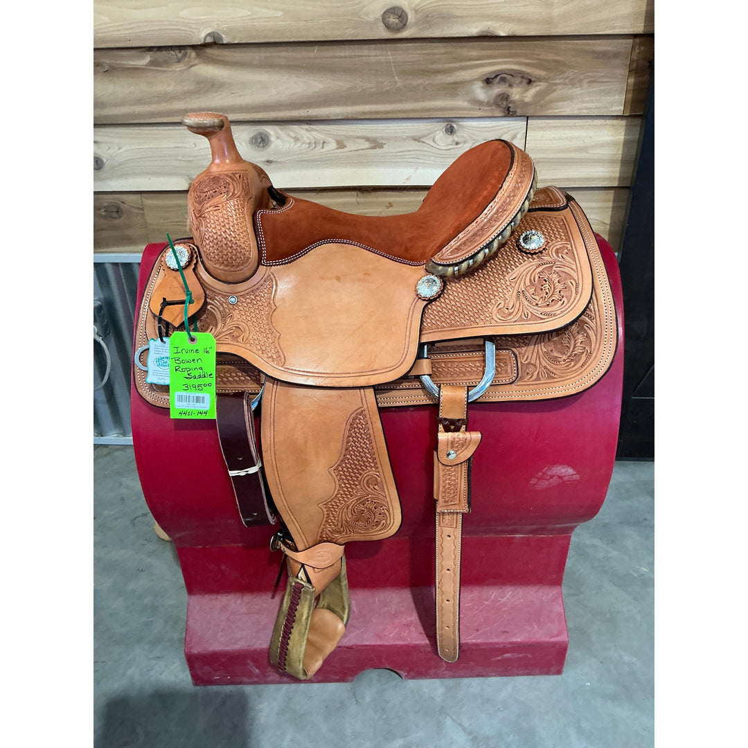 Irvine 16" Bowen Roping Saddle - Irvine Tack &amp; Western Wear