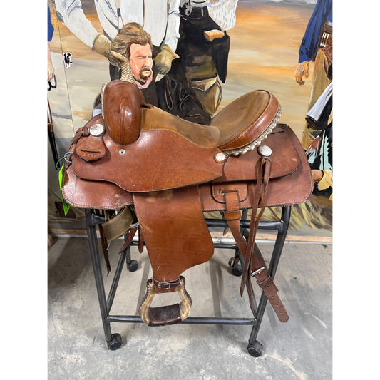 15" Western Rawhide Barrel Saddle